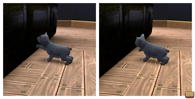The Sims 3 Pets: Oopsie-Daisy the cat and the sofa