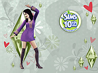 The Sims 10th Anniversary wallpapers (Desktop)