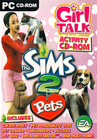 The Sims 2 Pets Girl Talk Activity CD-Rom box art packshot