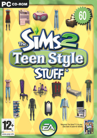 The Sims 2: Teen Style Stuff box art packshot