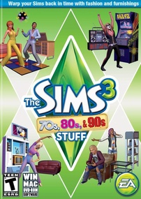 The Sims 3: 70s, 80s & 90s Stuff box art packshot US