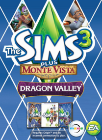 The Sims 3 Plus Monte Vista and Dragon Valley packshot box art