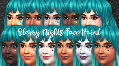 Starry Night Celestial Face Paint