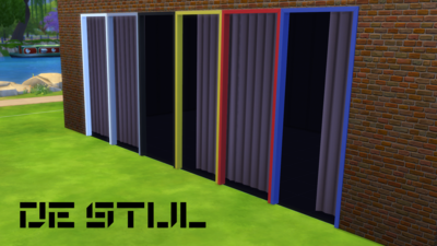 De Stijl Doors for The Sims 4