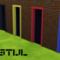 De Stijl Doors for The Sims 4