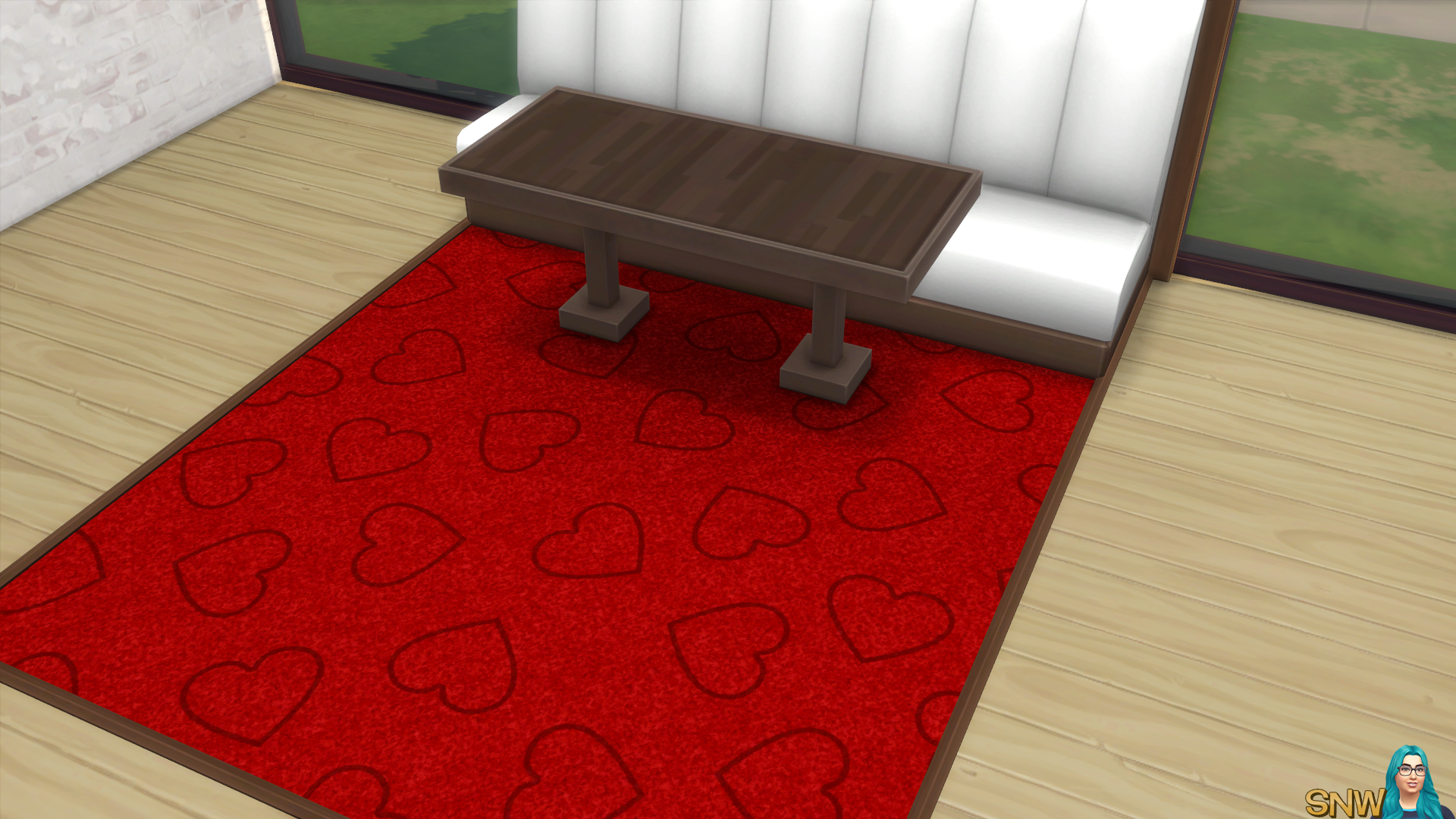 Valentine&#039;s Day 2018 / Love Carpets #5 (Hearts - Outline - Large - Dark)