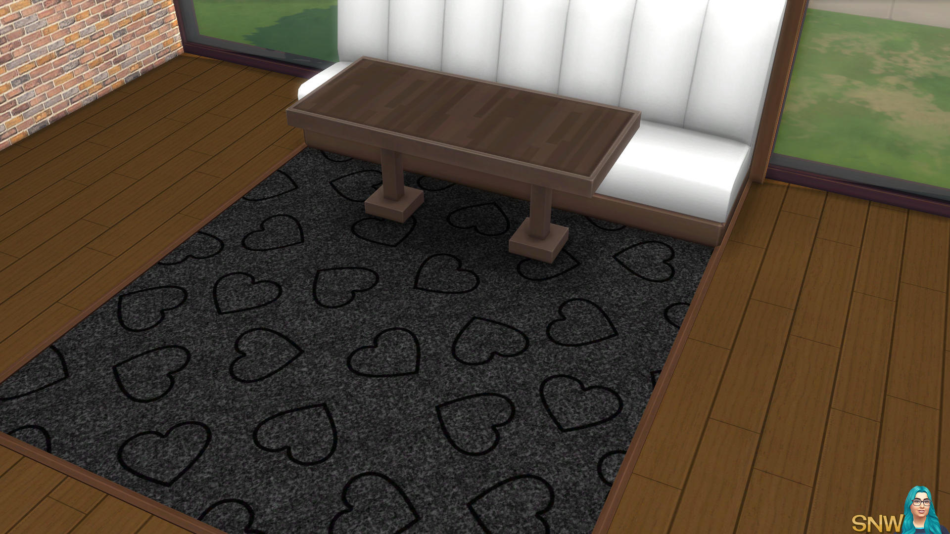 Valentine&#039;s Day 2018 / Love Carpets #5 (Hearts - Outline - Large - Dark)