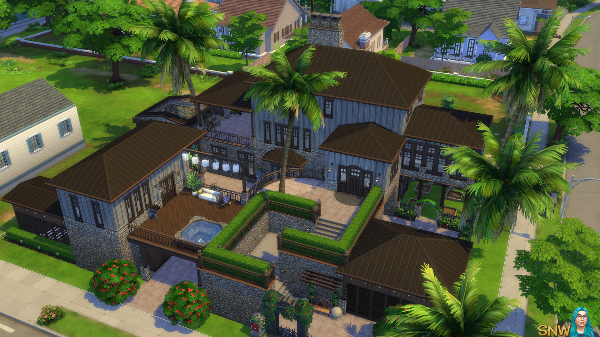 Fun &amp; Quirky house in The Sims 4