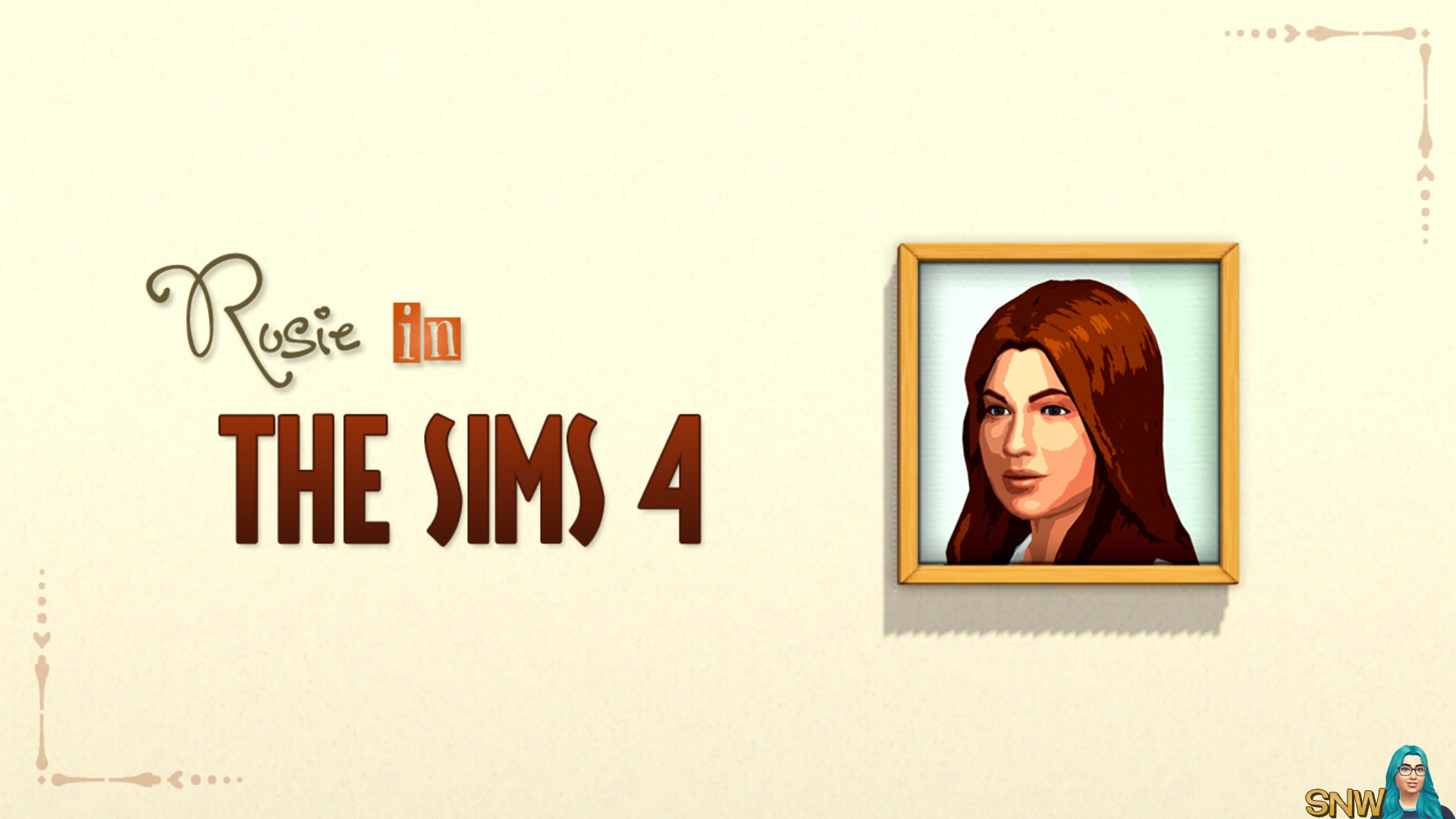 Rosie in The Sims 4 painting