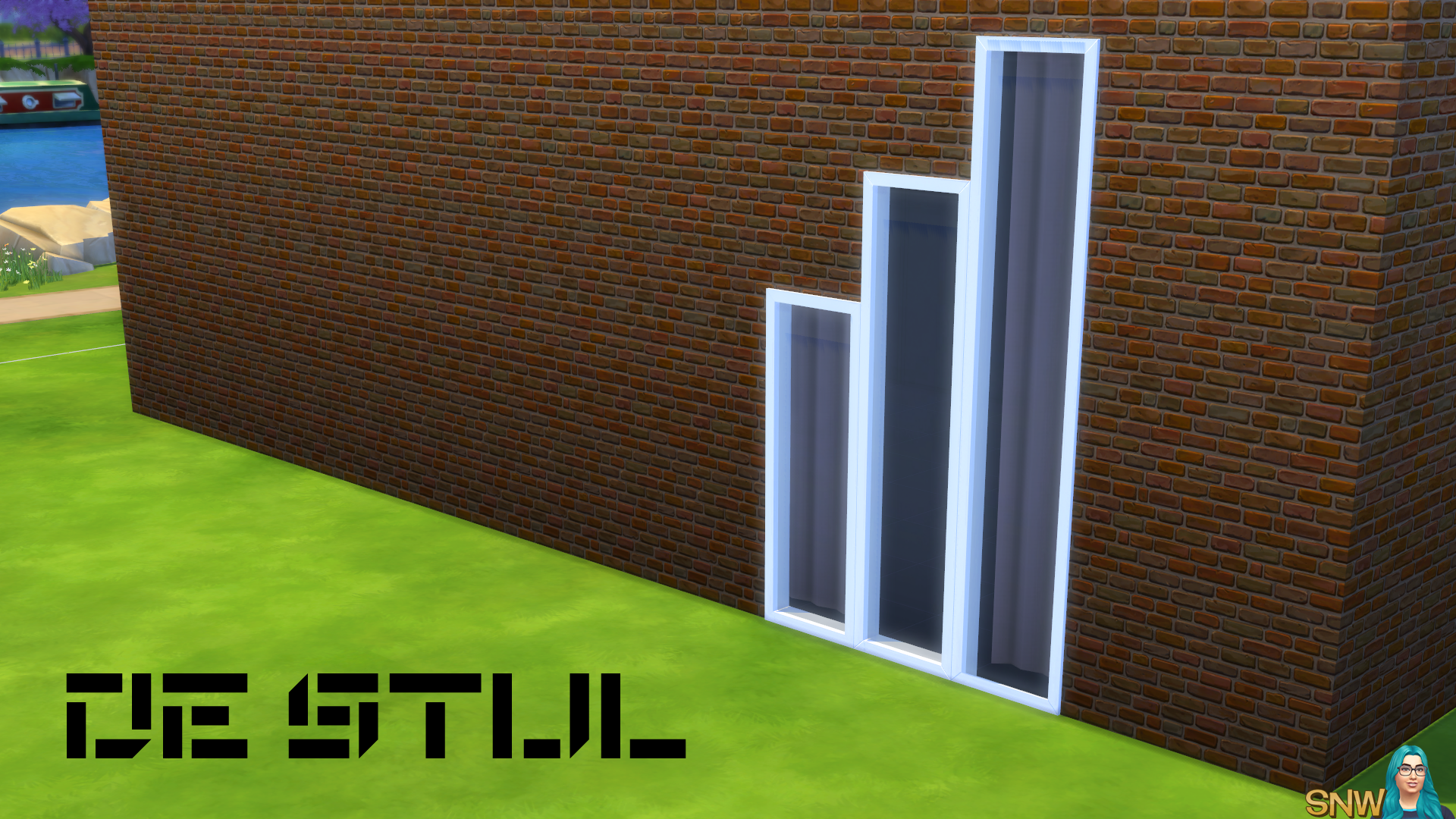 De Stijl Windows for The Sims 4