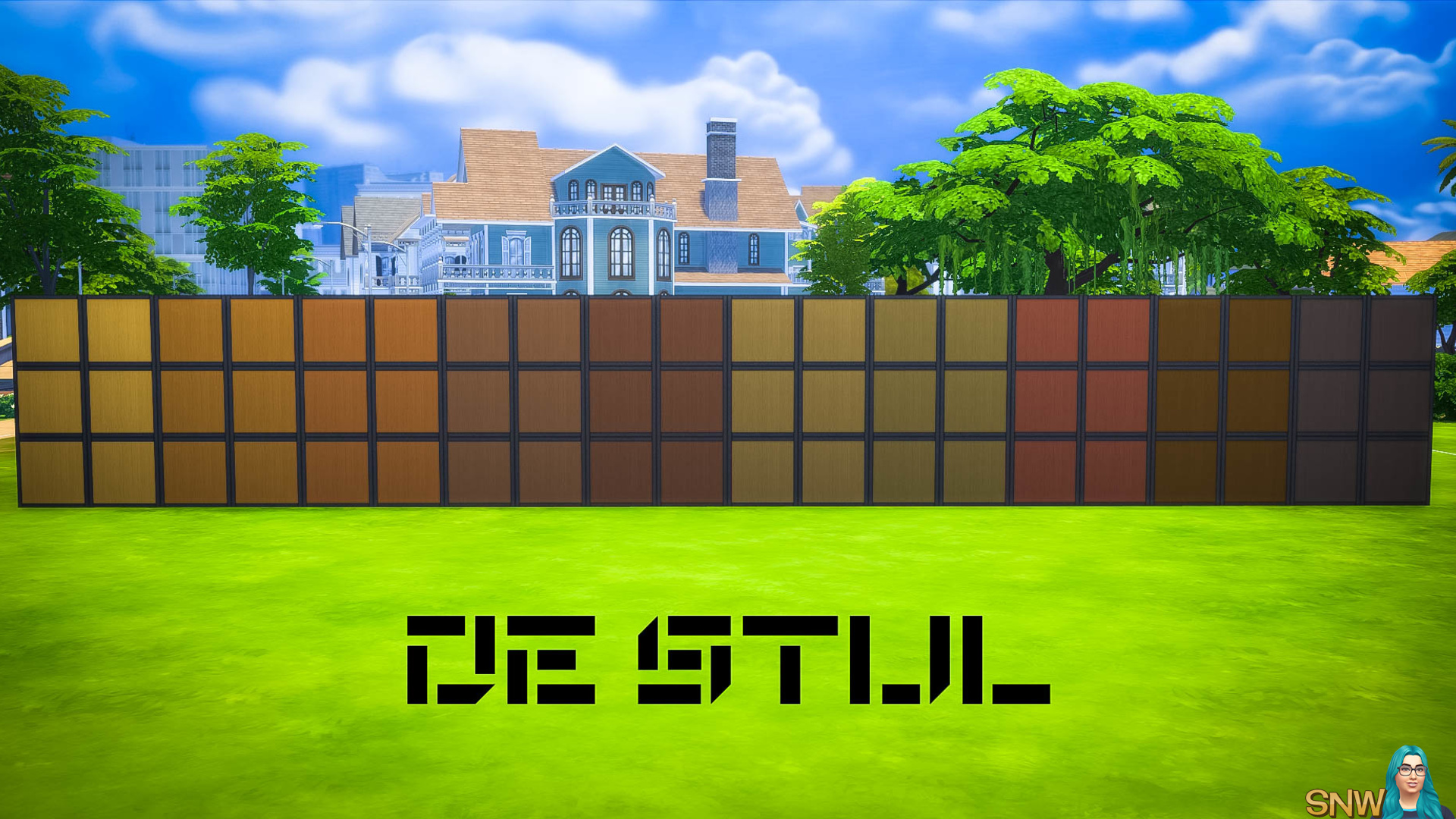 De Stijl Wooden Wall Panels Blocks (Full) #7