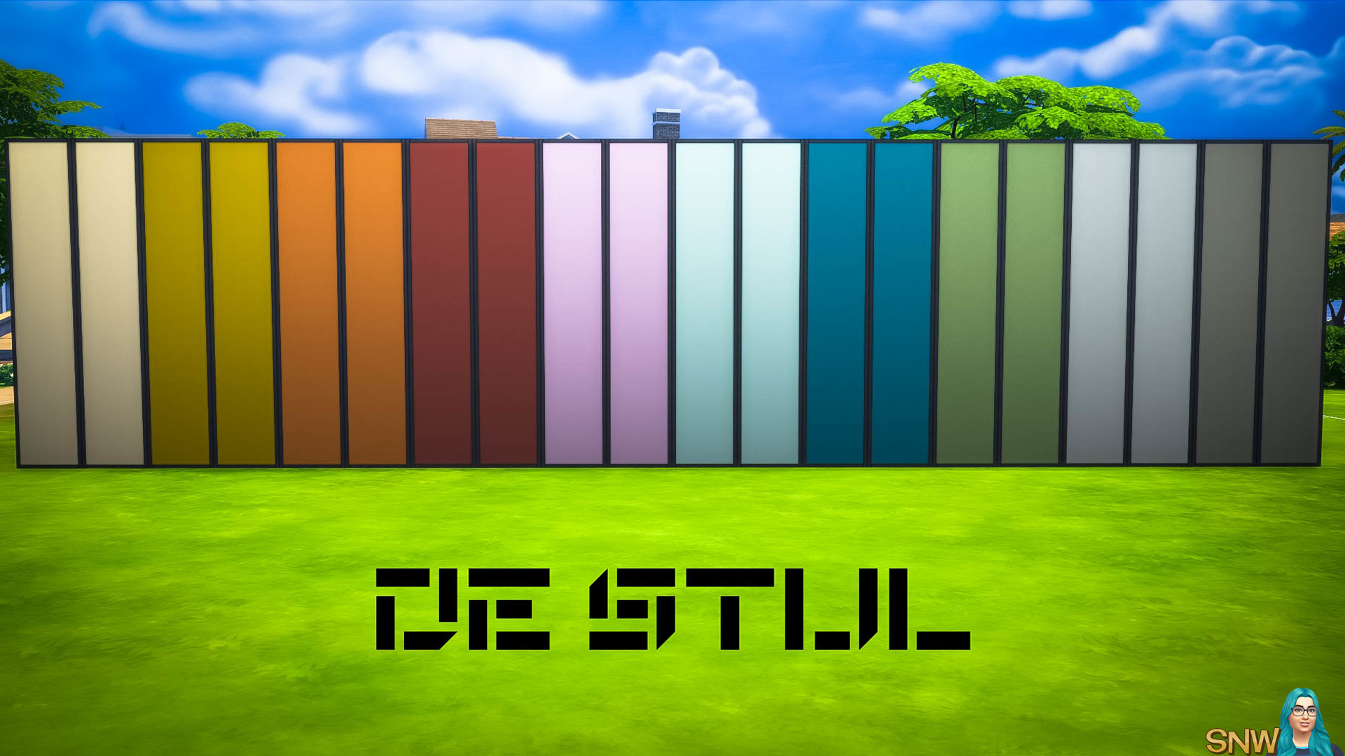 De Stijl MCM Wall Panels (Full) #1