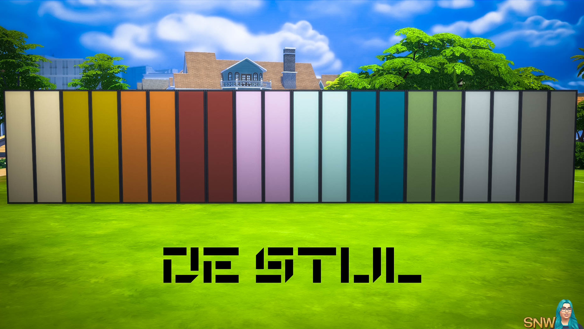 De Stijl MCM Wall Panels (Full) #1