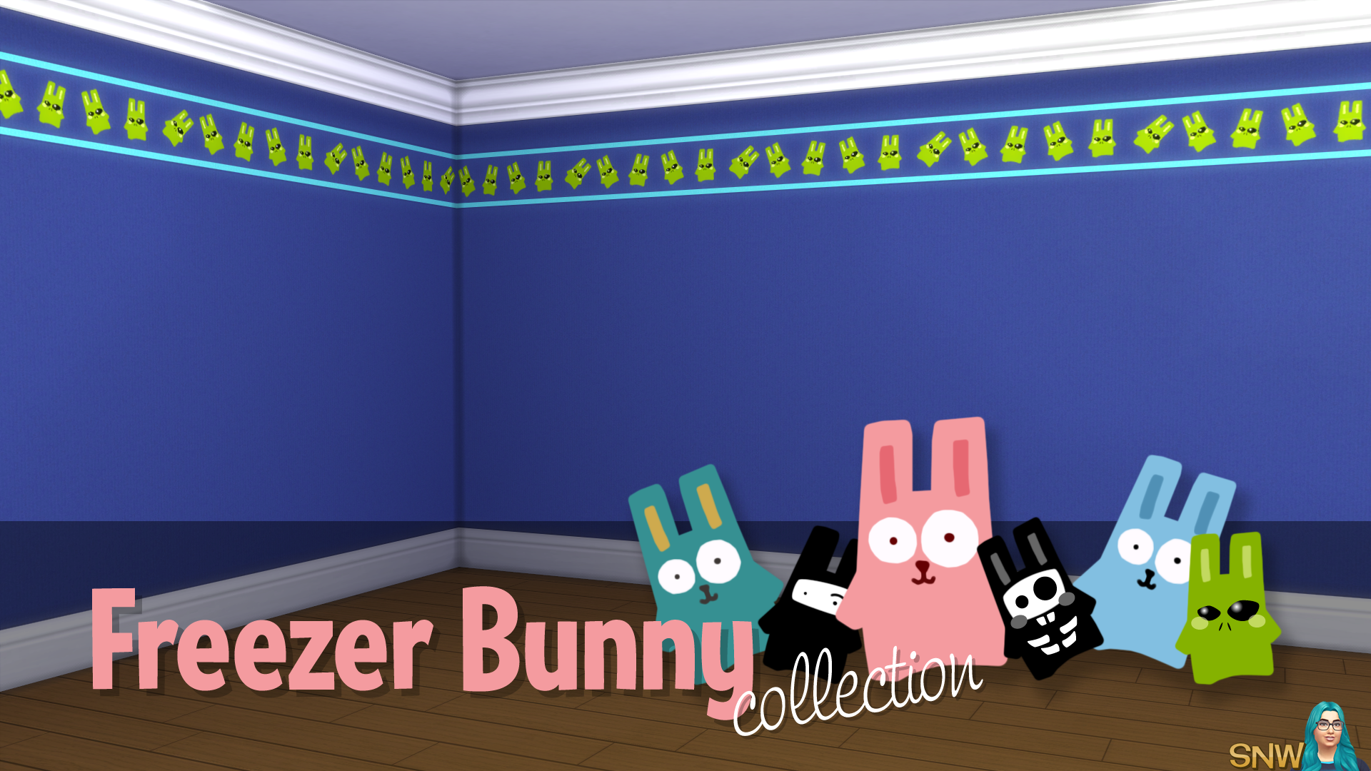 Freezer Bunny Collection: Top Border Wallpapers