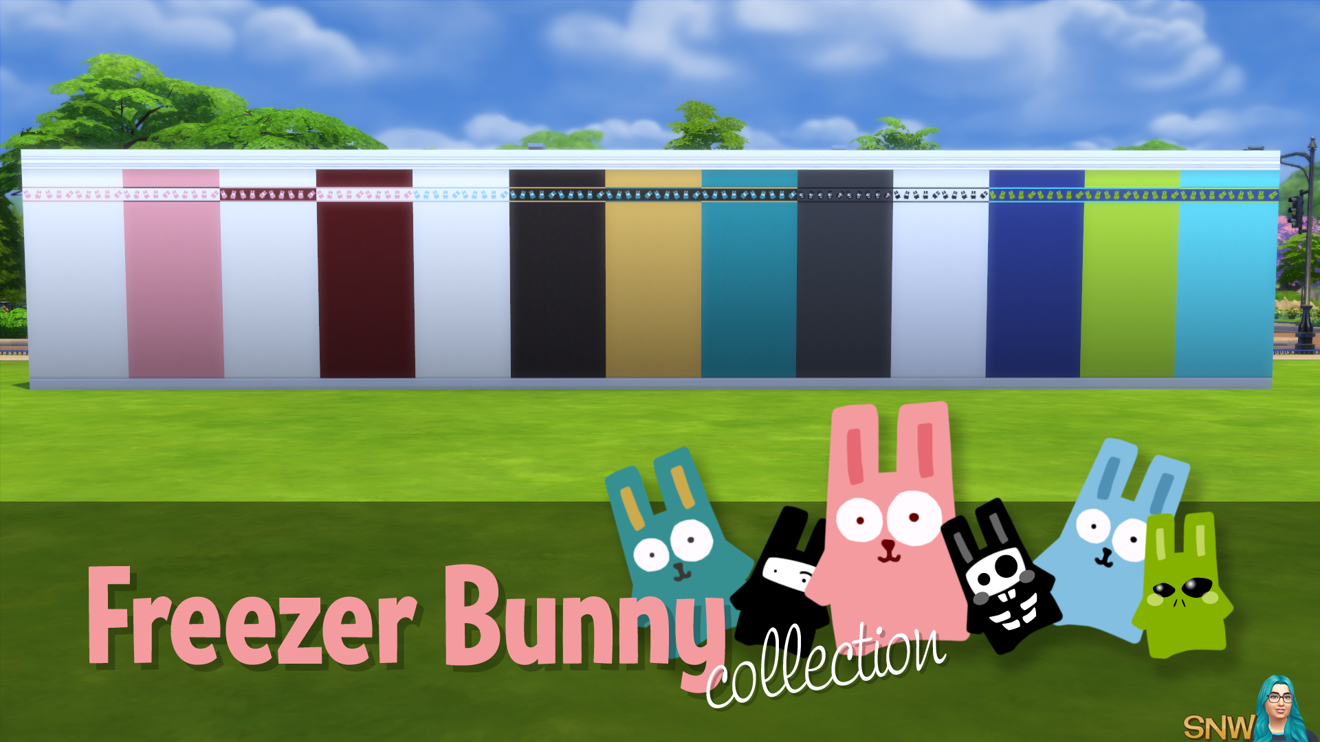 Freezer Bunny Collection: Top Border Wallpapers