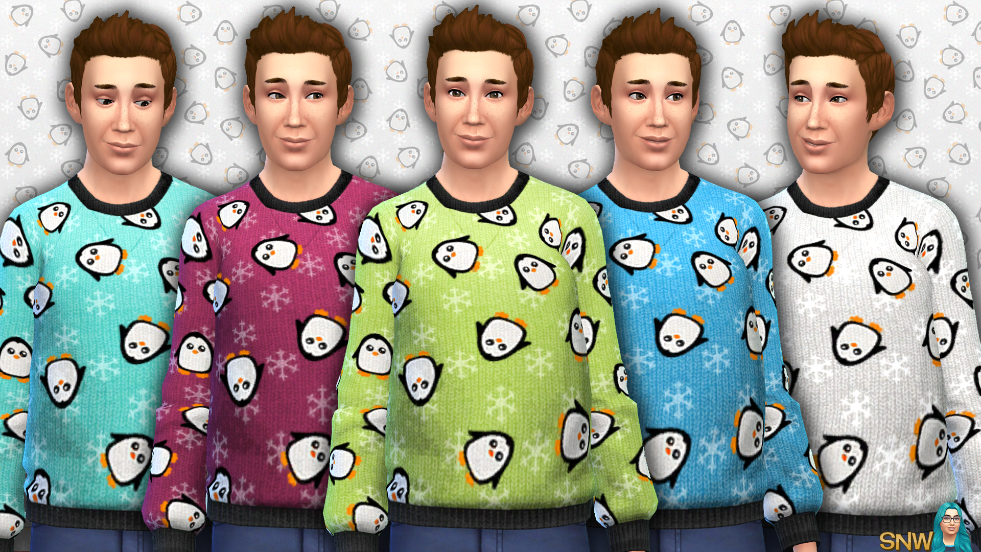 Men&#039;s Penguin Pattern Sweater