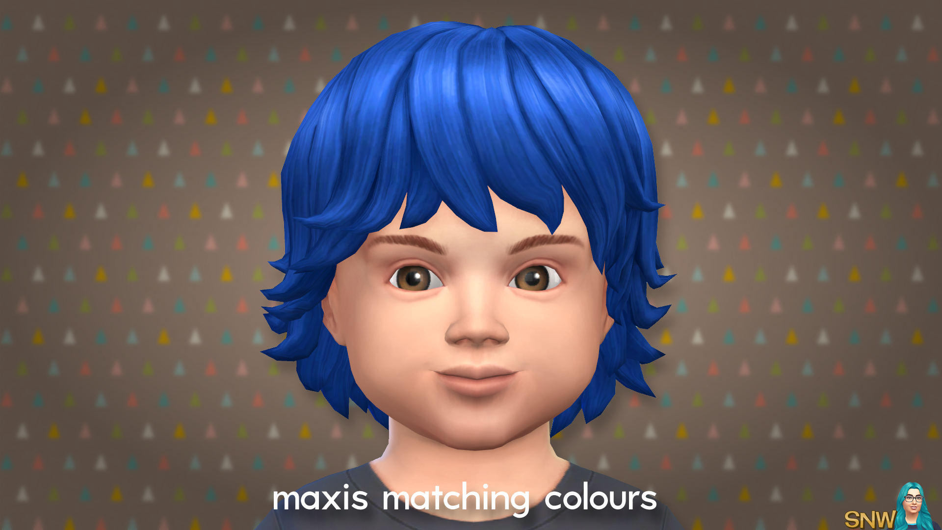 Maxis Matching Medium Wavy Hairdo for Toddlers