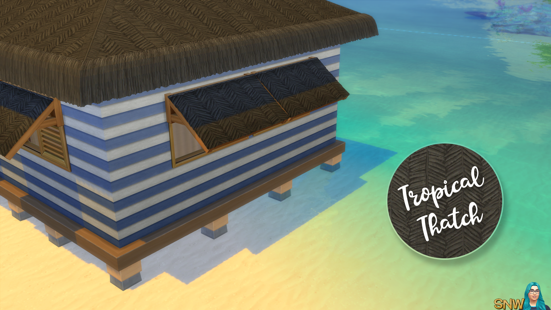 Tropical Thatch Awnings (matches Tropical Thatch roof from Island Living)