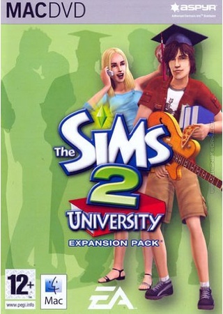 The Sims 2: University for Mac box art packshot