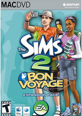 The Sims 2: Bon Voyage for Mac box art packshot