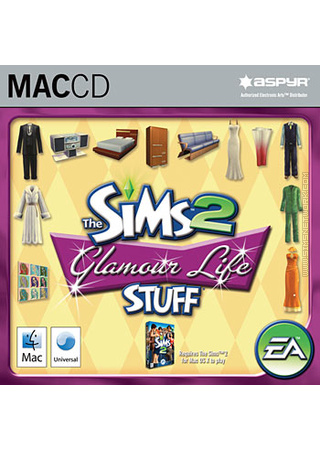 The Sims 2: Glamour Life Stuff for Mac box art packshot jewel case