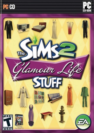 The Sims 2: Glamour Life Stuff box art packshot US