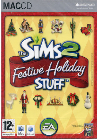 The Sims 2: Festive Holiday Stuff for Mac box art packshot