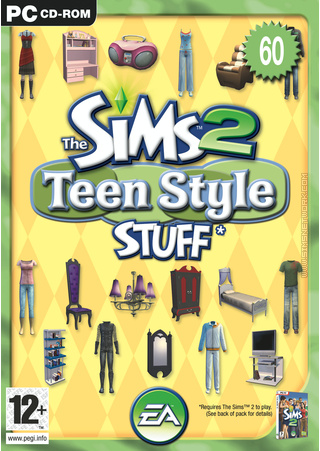 The Sims 2: Teen Style Stuff box art packshot