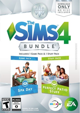 The Sims 4: Bundle Pack (Spa Day and Perfect Patio Stuff) Packshot Box Art
