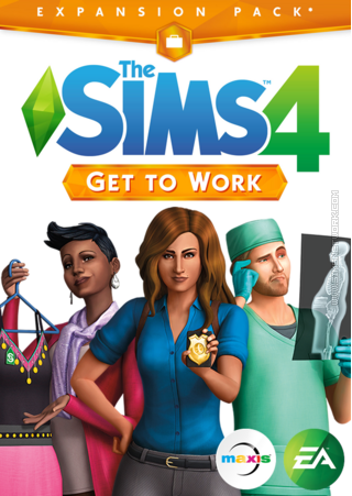 The Sims 4: Get to Work old packshot box art