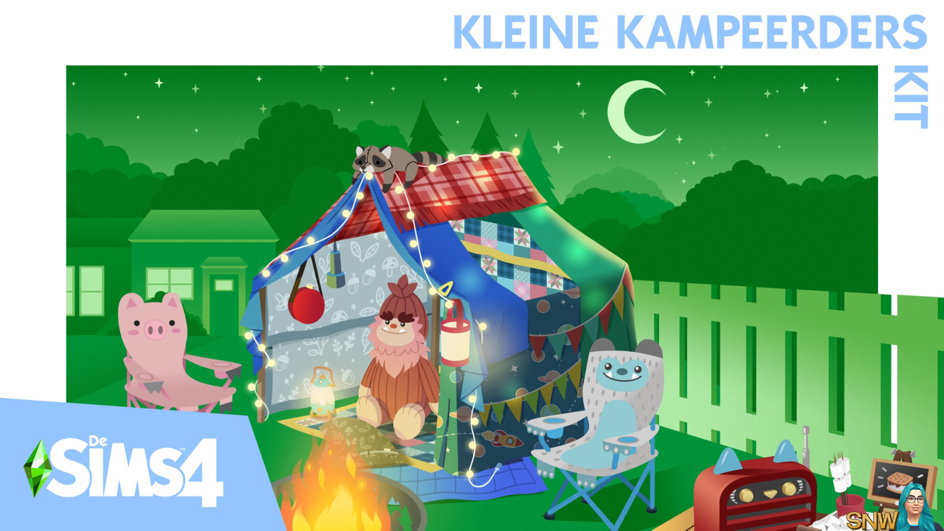 De Sims 4: Kleine Kampeerders Kit Key Art