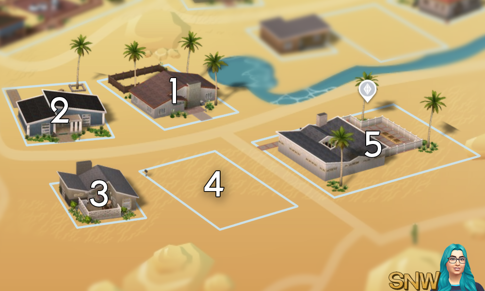 The Sims 4: Oasis Springs world neighbourhood #1